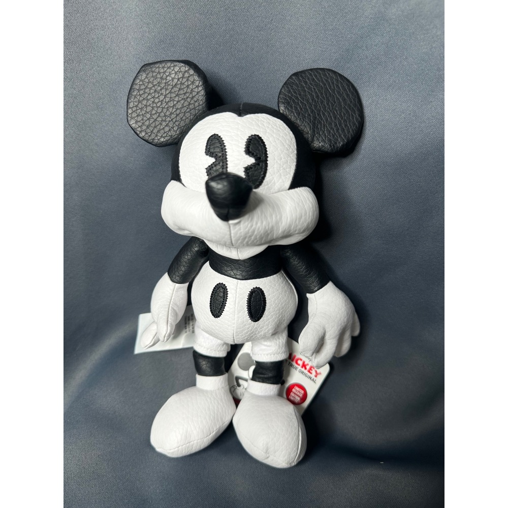 Disney Mickey The True Original Limited Release Black White Faux Leather Plush